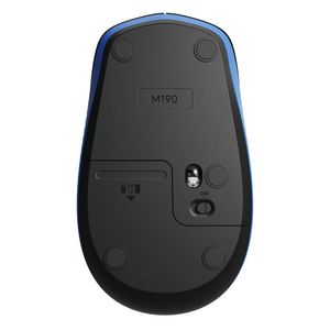 Logitech - Mouse inalámbrico de tamaño normal  M190 | Azul