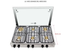Kombo - Cocineta a gas Pompeya 6Q| Inox