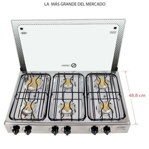 Kombo - Cocineta a gas Pompeya 6Q| Inox