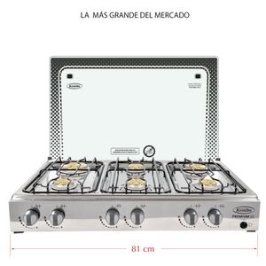 Kombo - Cocineta a gas Premium 6Q| Inox