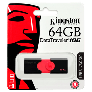 Kingston - Usb Dt106 64Gb | Negro