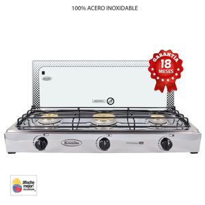 Kombo - Cocineta Gas Pompeya 3q | Acero Inoxidable