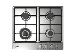 Oster - Encimera a Gas OS-GC204BSS 4 Quemadores | Inox