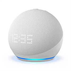 Amazon - Parlante Alexa Echo Dot  5taG con reloj| Blanco