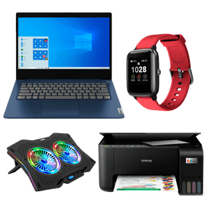 Lenovo - Combo Back to school Laptop + Impresora + Ventilador + Smartwatch