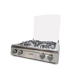Umco - Cocina Berlín 4 Hornillas tapa de vidrio 8057 | Gris