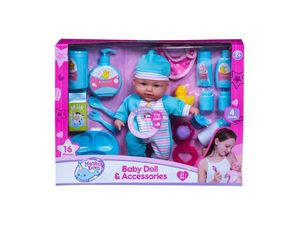 Cymax - Muñeco bebé 31cm con accesorios