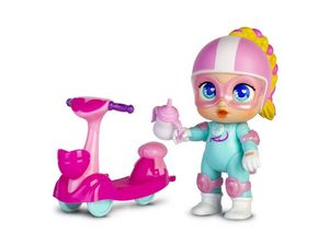 Supercute Little - Babies Muñeca Súper Cute Mini Regi con Scooter