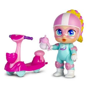 Supercute Little - Babies Muñeca Súper Cute Mini Regi con Scooter
