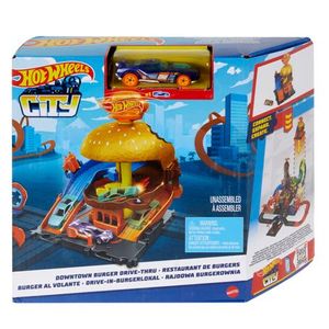 Mattel - Playset Hot Wheels City Tienda de Hamburguesas