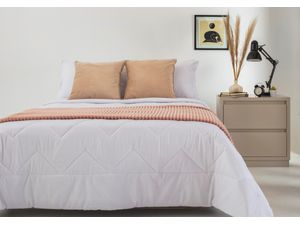 Kalido - Edredón Basics Polialgodón Llano Queen | Blanco