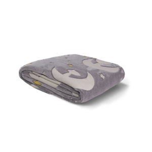 Chaide - Cobija Baby 135X90 D3 | Gris Lunas Estrellas