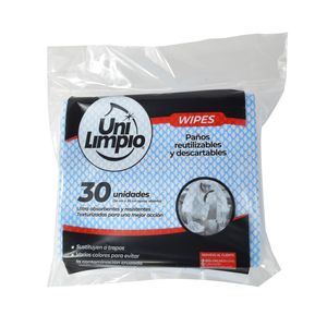 Unilimpio - Paños reutilizables y descartables X30