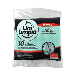 Unilimpio - Paños Reutilizables y descartables X10