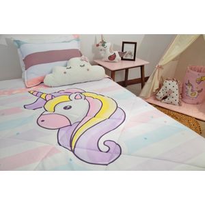 Kalido - Edredón kids Baby Unicorn Twin| Rosa
