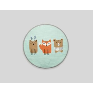 Kalido - Alfombra Wild Forest Friends | Menta