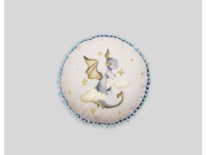 Kalido - Cojín Redondo Dragon Dreams Pompón | Multicolor