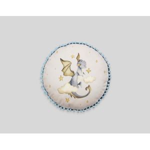 Kalido - Cojín Redondo Dragon Dreams Pompón | Multicolor
