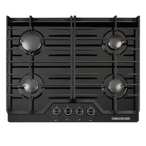 Challenger - Encimera a Gas SQ 6765 4Q | Negro