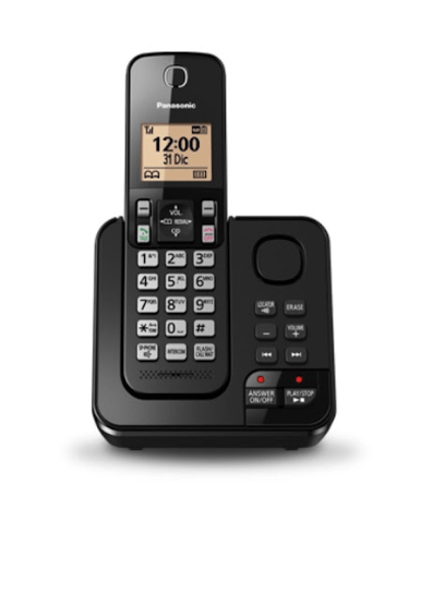 Panasonic KX-TGC384 Sistema de teléfono inalámbrico con 4 teléfonos - Negro