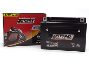 Motorex - Bateria de Moto 12N6.5-BS.AGM | Negro