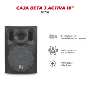 Beta Three - Parlante U10A | Negro