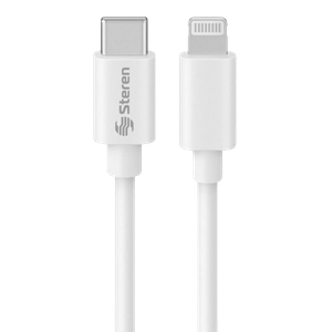 Steren - Cable Pod 460 - Tipo C a Lightning | Negro