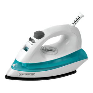 Black & Decker - Plancha a Vapor IRB100 | Blanco/Turquesa