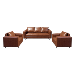 Juego de Sala Mx Muebles 6 Puestos New York Ii 6P-8Jur0C6 Café