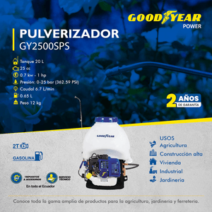 Pulverizador Goodyear Gy2500 20L Motor 2T