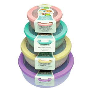 Set de 4  Repostero con Tapa Para Alimentos