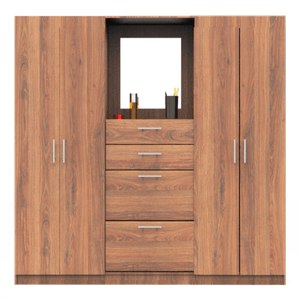Ropero Mueble Fácil Esmirna 4 Puertas Café