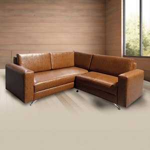 Sofá en L Mx Muebles New Yersey 5P-R27 Café
