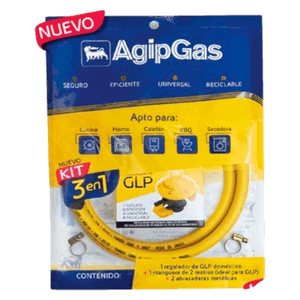 Kit 3 en 1 Regulador+Mang+Abraz Amarillo