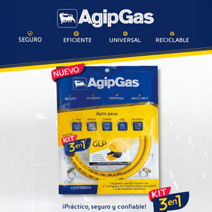 Kit 3 en 1 Regulador+Mang+Abraz Amarillo