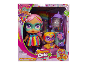 Muñeca Supercute Rainbow Party Regi/Gabi