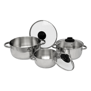 Set Ollas 6 Pzas Acero Inox