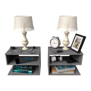 Set de Veladores Mx Mubles Pekin Gris