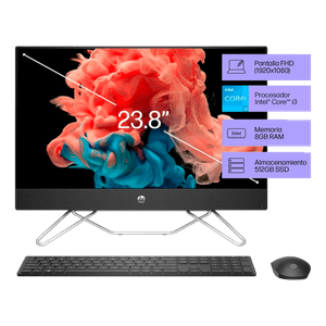 Computadora Hp Icore 3 Hp All-In-One Pc 24-Cb1029La - 23.8" | 8/512GB