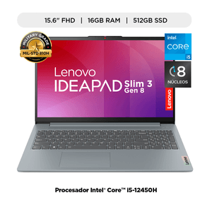 Laptop Lenovo I5-12450H Ideapad Slim 3-15Iah8 | 16/512GB