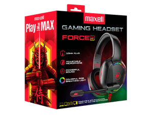 Audífonos Gaming Maxell FORCE GAMING HEADSET Negro