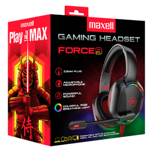 Audífonos Gaming Maxell FORCE GAMING HEADSET Negro