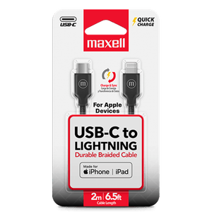 Cable Maxell Tipo A/C 348586 Negro