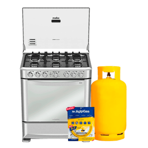 Mabe - Cocina a gas 76cm EM7630FX0 | Acero Inoxidable