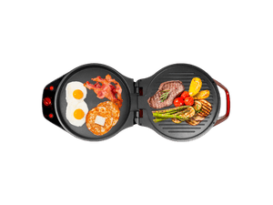 Grill + Plancha Brentwood Ts-124 Rojo