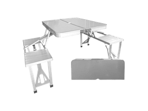 Mesa con Sillas Plegables Home Living T1901 Aluminio
