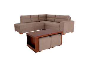Juego de Sala Mx Muebles Isabella Café