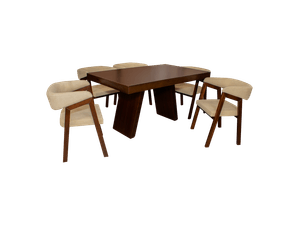 Juego de Comedor Mx Muebles Florencia 6P Yp178-2 Crema