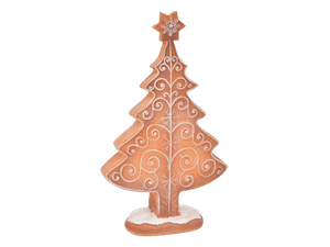 Adorno Nav.Dec Árbol Resina Café