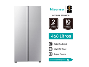 Refrigeradora Side By Side Hisense Hs-Rs3P428Neda1 468 Litros